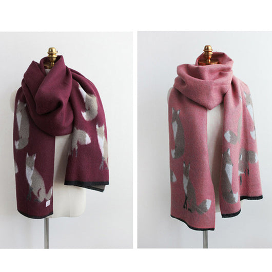 Bufanda Gruesa Cálida con Estampado Jacquard para Mujer - Image 8