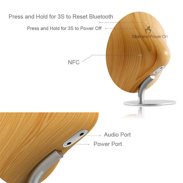Parlante Bluetooth de Madera con Subwoofer M23