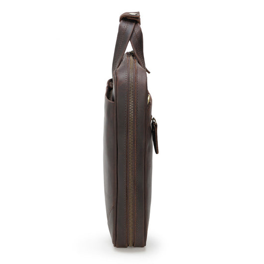 Maletín Ejecutivo de Cuero Crazy Horse Retro Ultradelgado para Hombre - Image 7