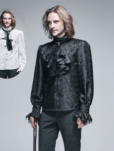 Camisa Medieval Retro Europeo Estilo Corte Británico para Hombre - Image 16