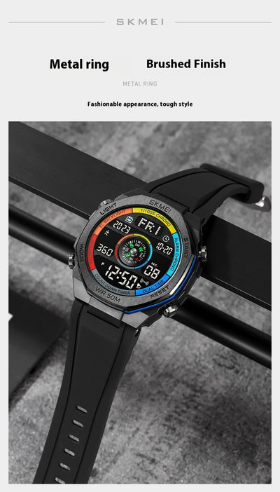 Reloj Deportivo Digital para Hombre con Brújula, Alarma y Luz Nocturna - Image 10
