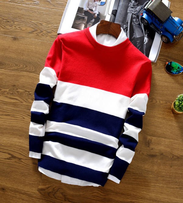 Suéter de Cuello Redondo para Hombre - Pullover Trendy Estudiante