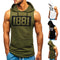 Sudadera Deportiva sin Mangas con Estampado de Letras para Hombre