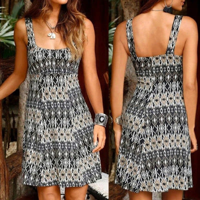 Vestido Holgado Estampado con Hombros Descubiertos - Image 8