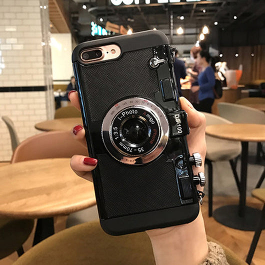 Funda iPhone Estilo Cámara Retro 3D Compatible con Apple - Image 5