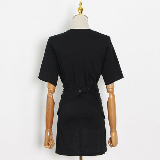 Blusa Casual de Cuello Redondo con Tirantes Irregulares - Image 16