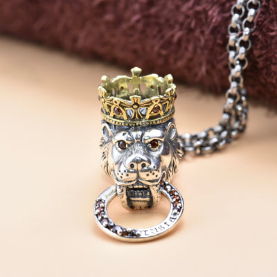 Dije Llavero León Vintage en Plata S925 - Image 3
