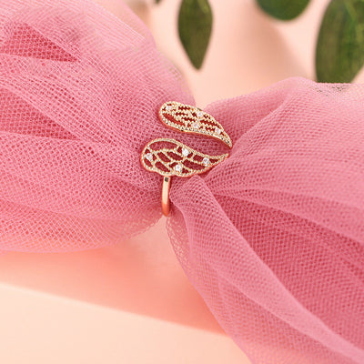 Anillos de Alas de Ángel con Cristales de Diamante para Mujer