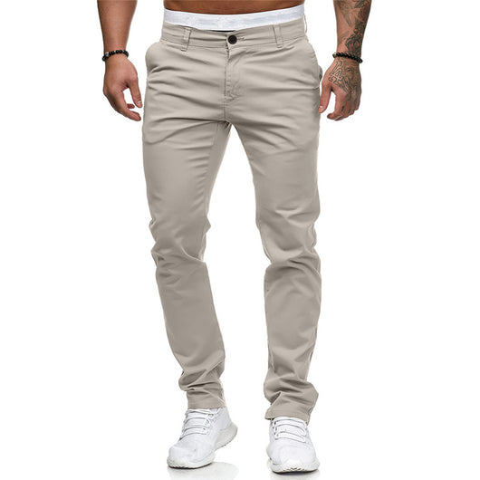 Pantalones Slim Fit de Color Liso - Image 4