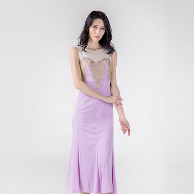 Vestido Falda Sirena con Detalle Hueco y Perspectiva - Image 6