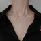 Collar Doble con Diamantes Geométricos de Rayas Cuadradas