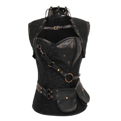 Corset Gótico Retro de PU Ajustado Sexy para Mujer - Image 10