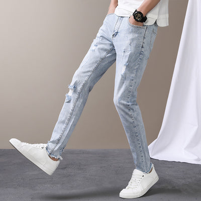 Jeans Premium Azul Claro con Roturas y Stretch - Image 5