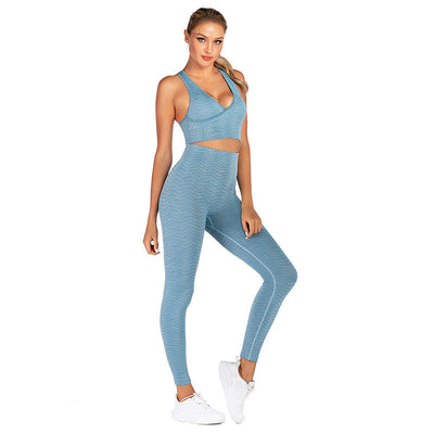 Conjunto de Yoga Deportivo con Rayas Triangulares para Mujer - Image 13