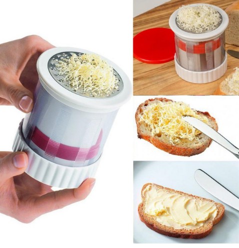 Rallador Compacto de Acero Inoxidable para Queso y Alimentos Infantiles