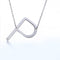 Fabulous Rose Dorado Plated Stainless Steel Initial Letter Pendant Necklace Plateado P