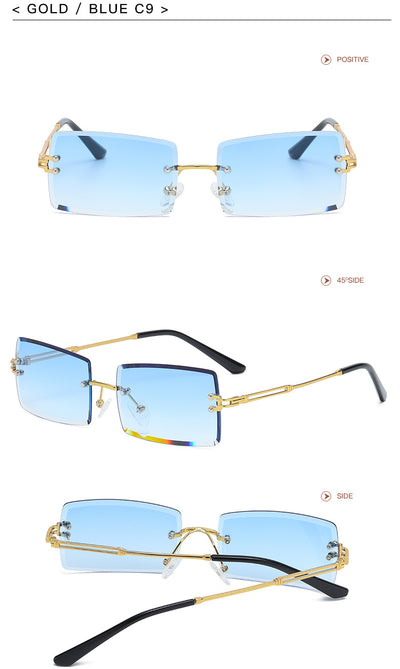 Gafas de Sol Rimless Europeas - Diseño Moderno y Minimalista - Image 11