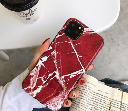 Funda para celular con patrón mármol y doble capa protectora - Image 21