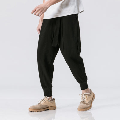 Pantalones de Algodón y Lino Japonés