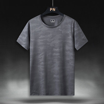Camiseta Manga Corta de Seda para Hombre - Secado Rápido Cuello Redondo - Image 44