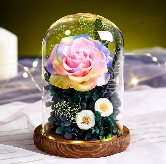 Rosa Gigante Eterna en Cúpula de Cristal - Regalo Romántico para San Valentín