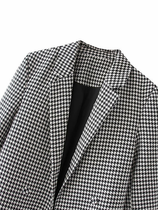 Blazer Retro Cuadros Doble Botonadura Estilo Europeo y Americano - Image 17