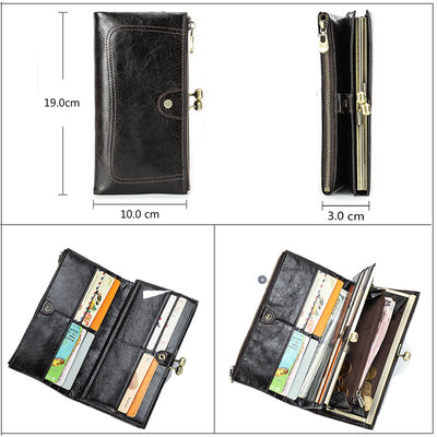 Billetera de Cuero Premium para Mujer - Diseño Elegante Black Angel - Image 4