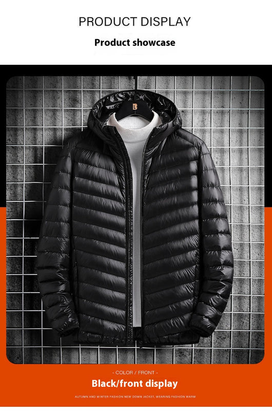 Chaqueta Ligera de Algodón con Capucha para Hombre - Image 15