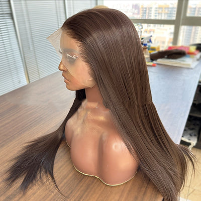 Peluca Frontal de Encaje Tejida a Mano - Fibra Química Resistente al Calor - Image 7