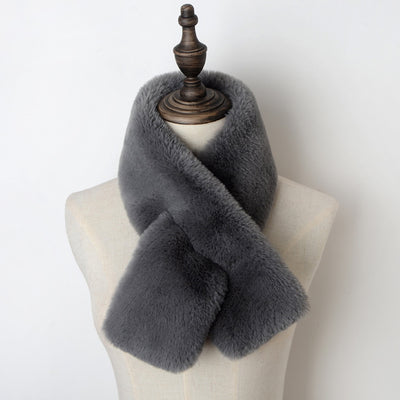 Chal Grueso con Cuello de Piel Abrigado para Invierno - Image 9