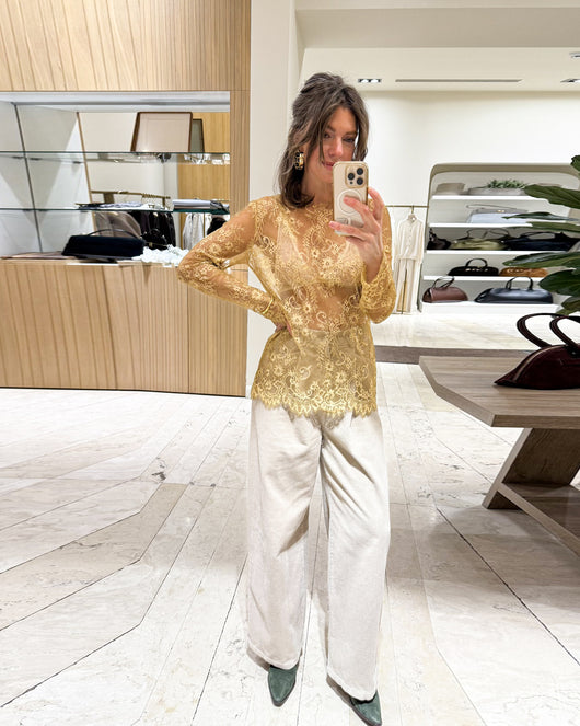 Blusa de Encaje Elegante y Sensual Estilo Francés - Image 12