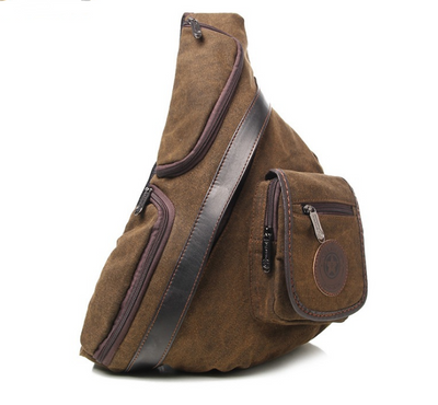 Bolsa de Lona Retro Coreana para Hombre - Mochila Diagonal Estilo Estudiante - Image 3