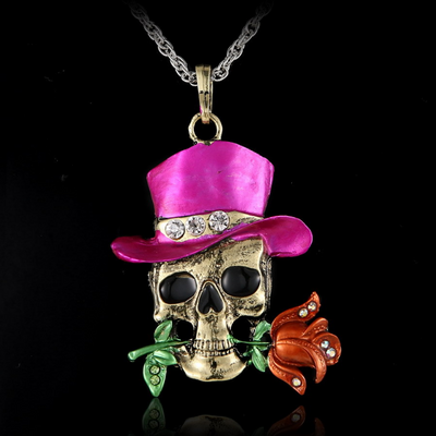 Collar de Calavera Vintage Engastado en Diamantes - Image 6