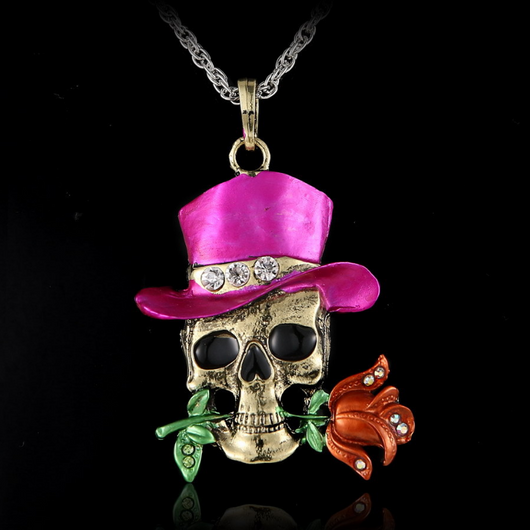 Collar de Calavera Vintage Engastado en Diamantes - Image 6