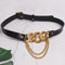 Locomotive rock Style waist chain Black