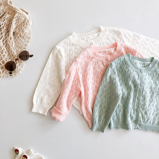Cardigan Tejido para Niña con Detalles Calados y Manga Larga - Image 25