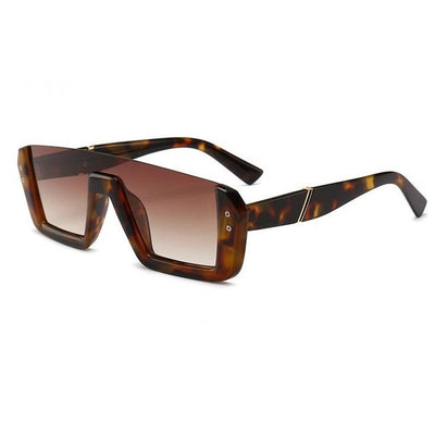 Gafas de Sol Siamesas Media Montura - Tendencia Europa Moda Asiática - Image 4