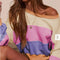 Sudadera Escote Ancho sin Tirantes con Diseño Collage