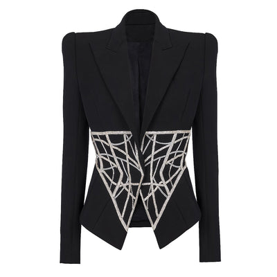 Blazer Ejecutivo para Mujer con Detalles de Diamantes y Efecto Reductor - Image 28