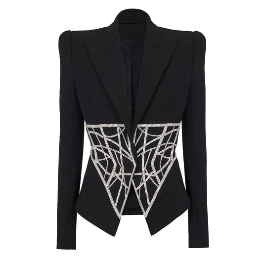 Blazer Ejecutivo para Mujer con Detalles de Diamantes y Efecto Reductor - Image 28