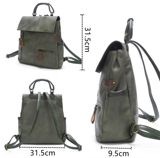 Mochila de Cuero para Mujer con Protección Antirrobo - Image 5