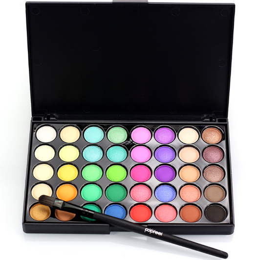 Paleta de Sombras Mate y Brillantes con Brochas - Tonos Tierra - Image 11
