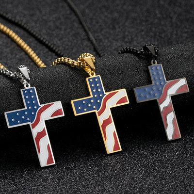 Collar Patriótico con Cruz y Bandera - Image 3