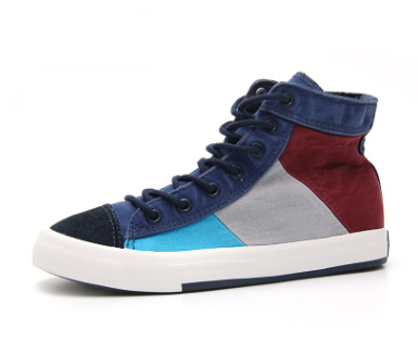 Zapatillas Altas Colorblock para Hombre - Estilo Urbano Moderno