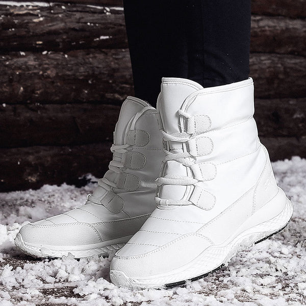 Botas de Nieve Largas en Terciopelo para Mujer Talla Grande