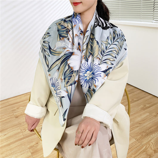 Pañuelos de Seda Estampados para Mujer - Hijab Versátil - Image 48