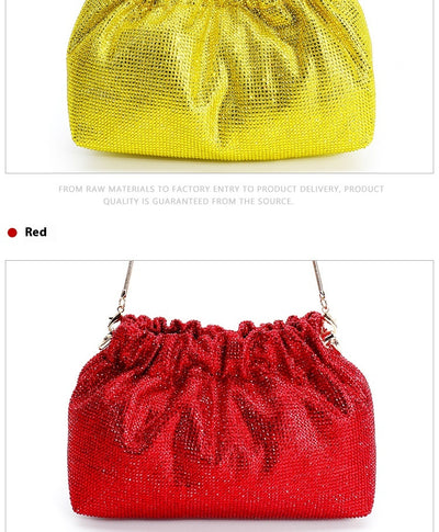 Bolso de Noche con Diamantes Completos y Cordón Ajustable - Image 22