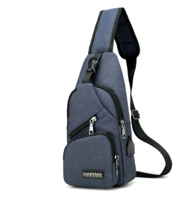 Bolsa de Pecho Deportiva USB con Carga - Estilo Coreano Canvas para Hombre - Image 12