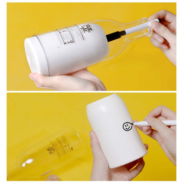 Lámpara Nocturna LED Recargable USB - Biberón Luminoso para Bebés