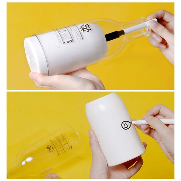 Lámpara Nocturna LED Recargable USB - Biberón Luminoso para Bebés